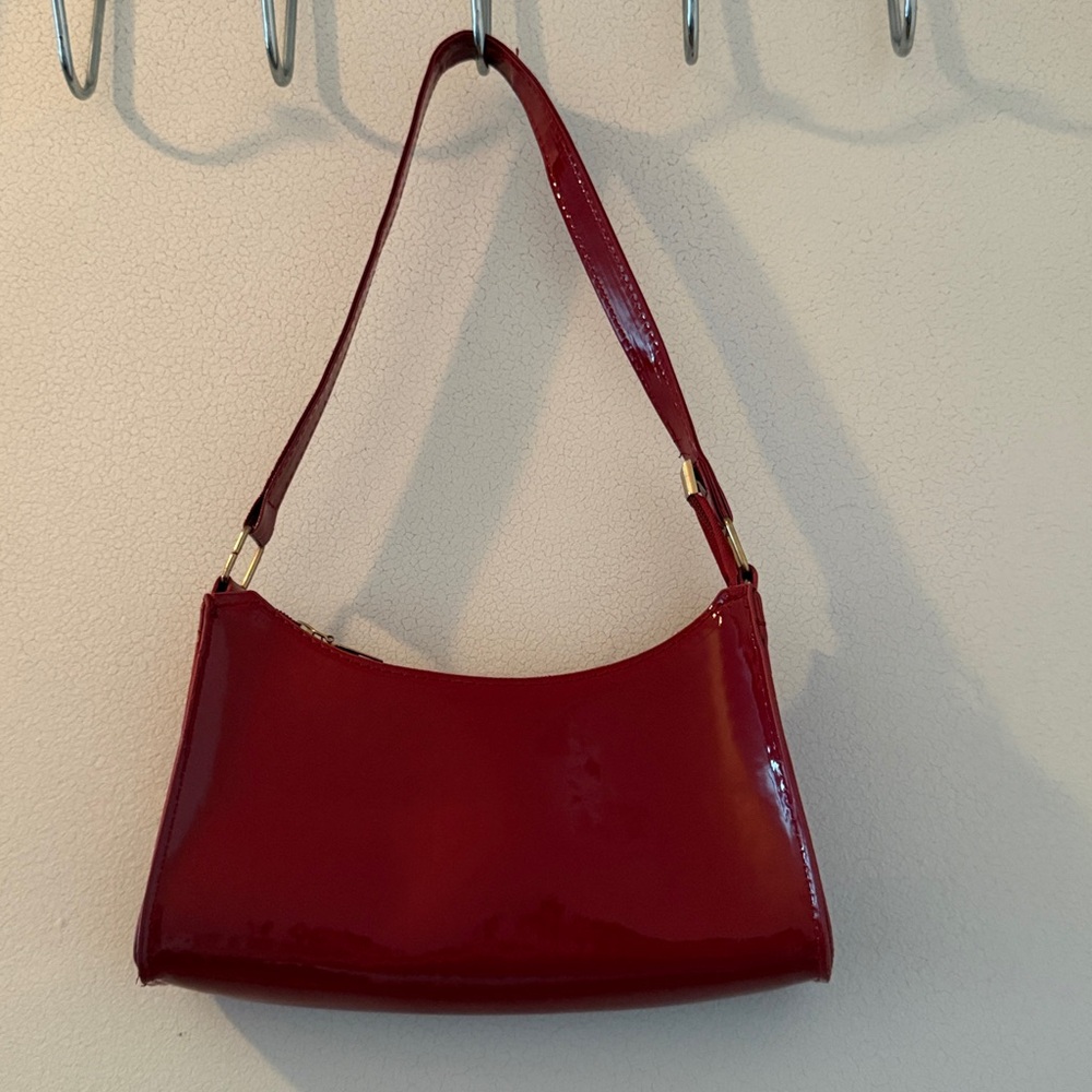 Red Patent Shoulder Bag